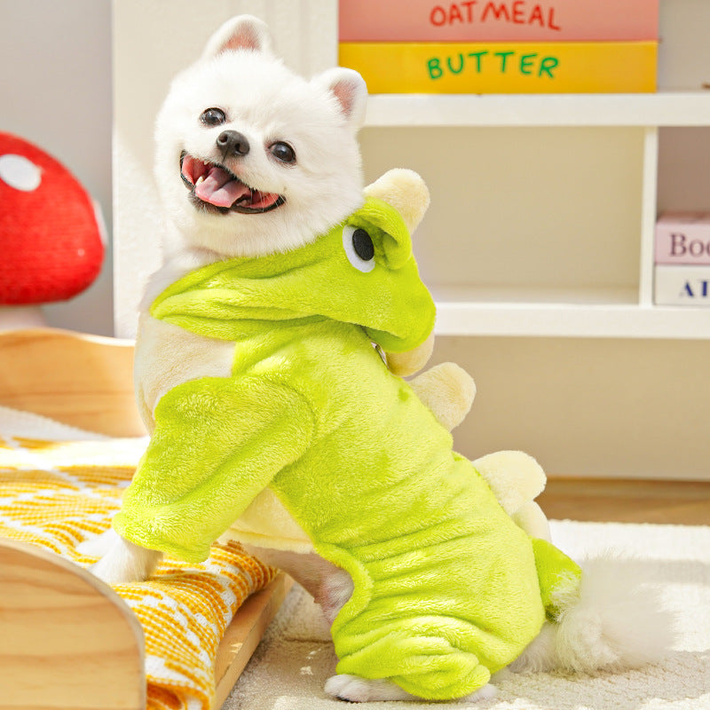 Fur Everest | Little Dinosaur Puppy Warm Clothes for Autumn and Winter