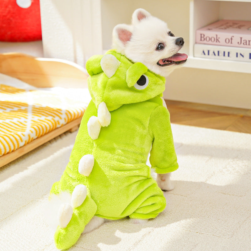 Fur Everest | Little Dinosaur Puppy Warm Clothes for Autumn and Winter